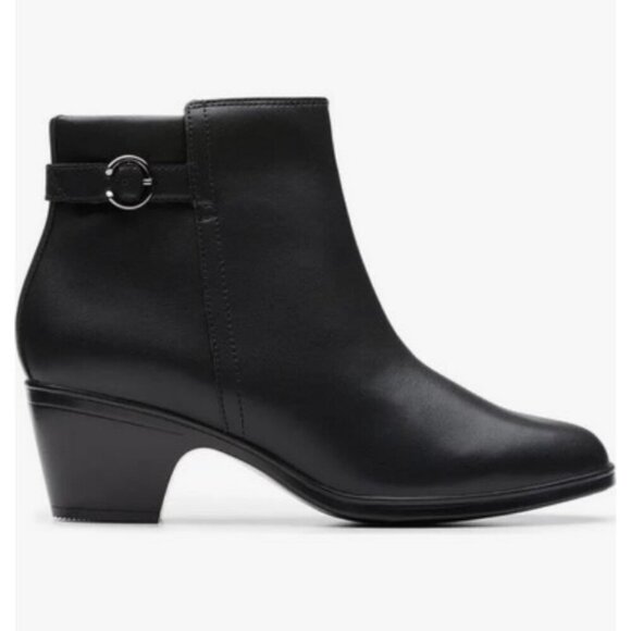 💕CLARKS💕 Emily Belle Boot ~ Black Leather 9W NWT - Picture 3 of 7